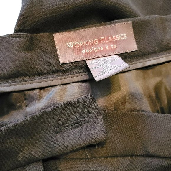 Working Classics Wool Blend Lined Pants Black Woman's Size 28 Plus JJ3095 - Picture 8 of 8